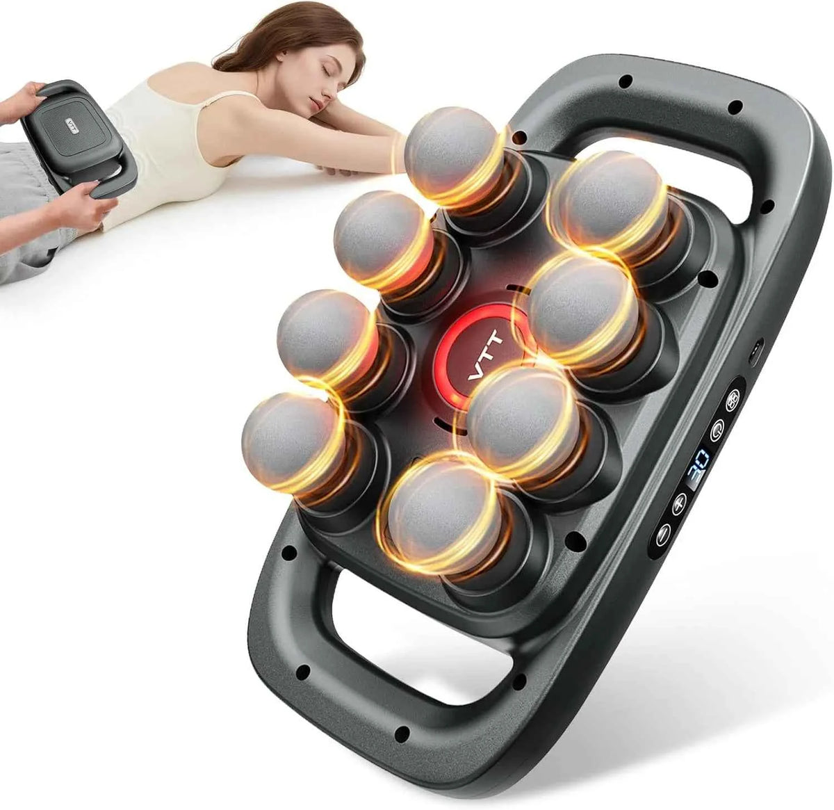 8 Head Massage Gun for Back, Shoulders, Legs, & Muscle Pain Relief