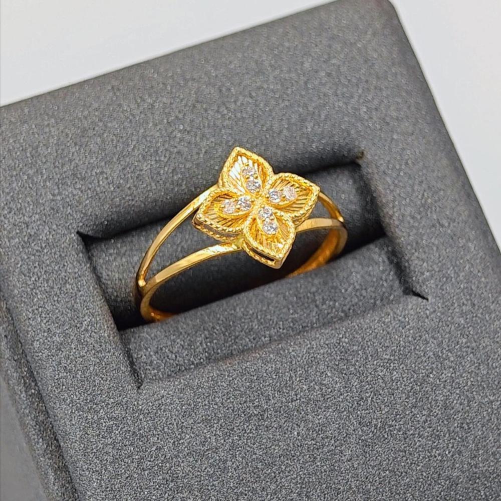 O'Zone Gold Plated Four-Leaf Clover Jewelry Set (4Pcs) - O'ZONE