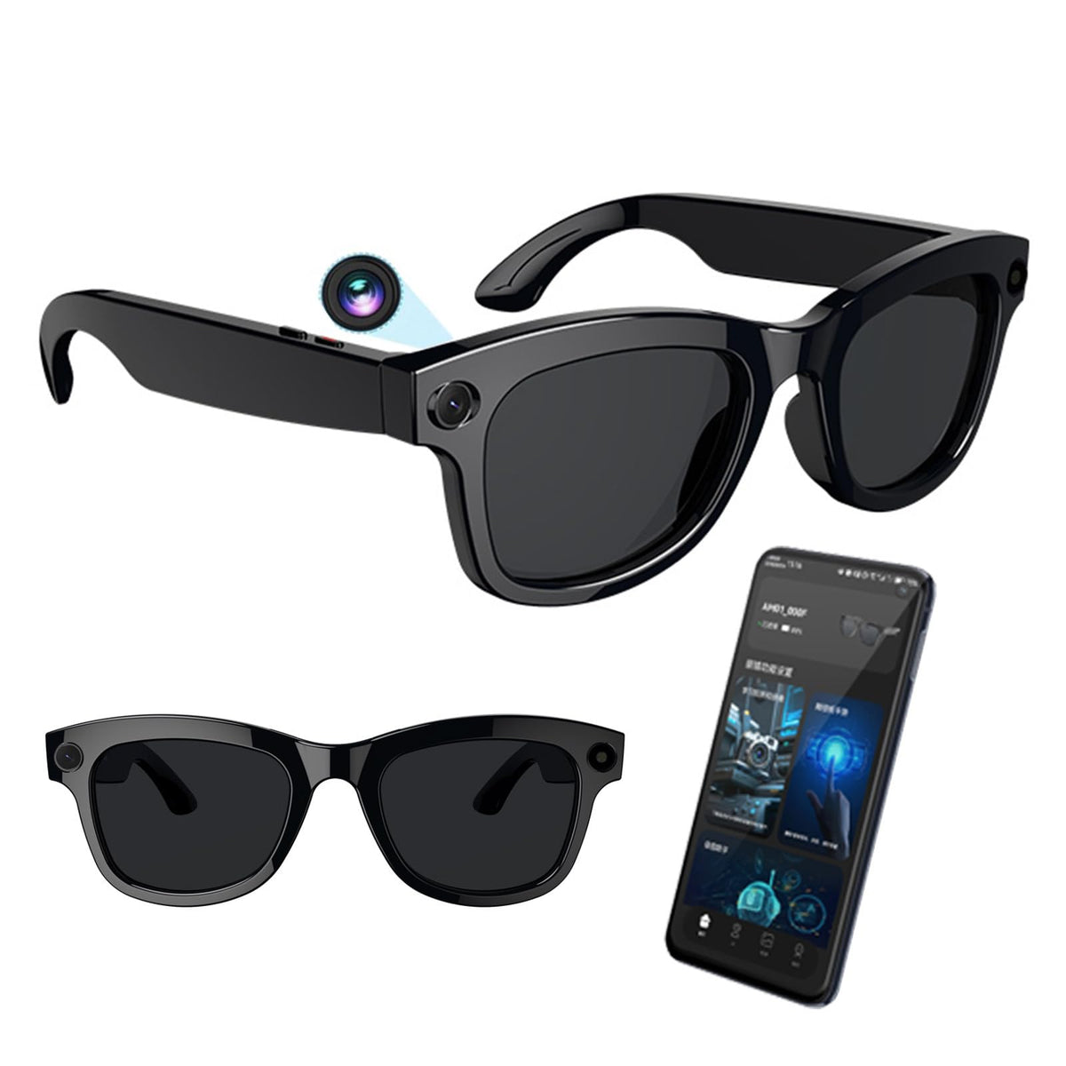 AI Smart Glasses with 8MP Camera